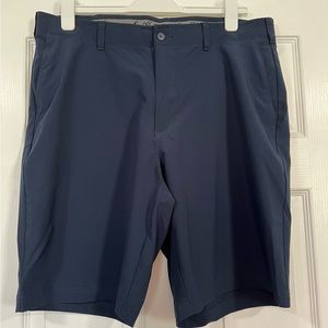Ben Hogan Performance Flat Front Active Mens Flex Shorts Navy Size 38